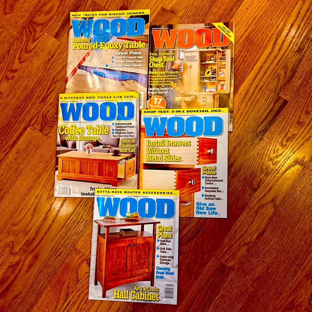 Wood Magazines (5 back issues)